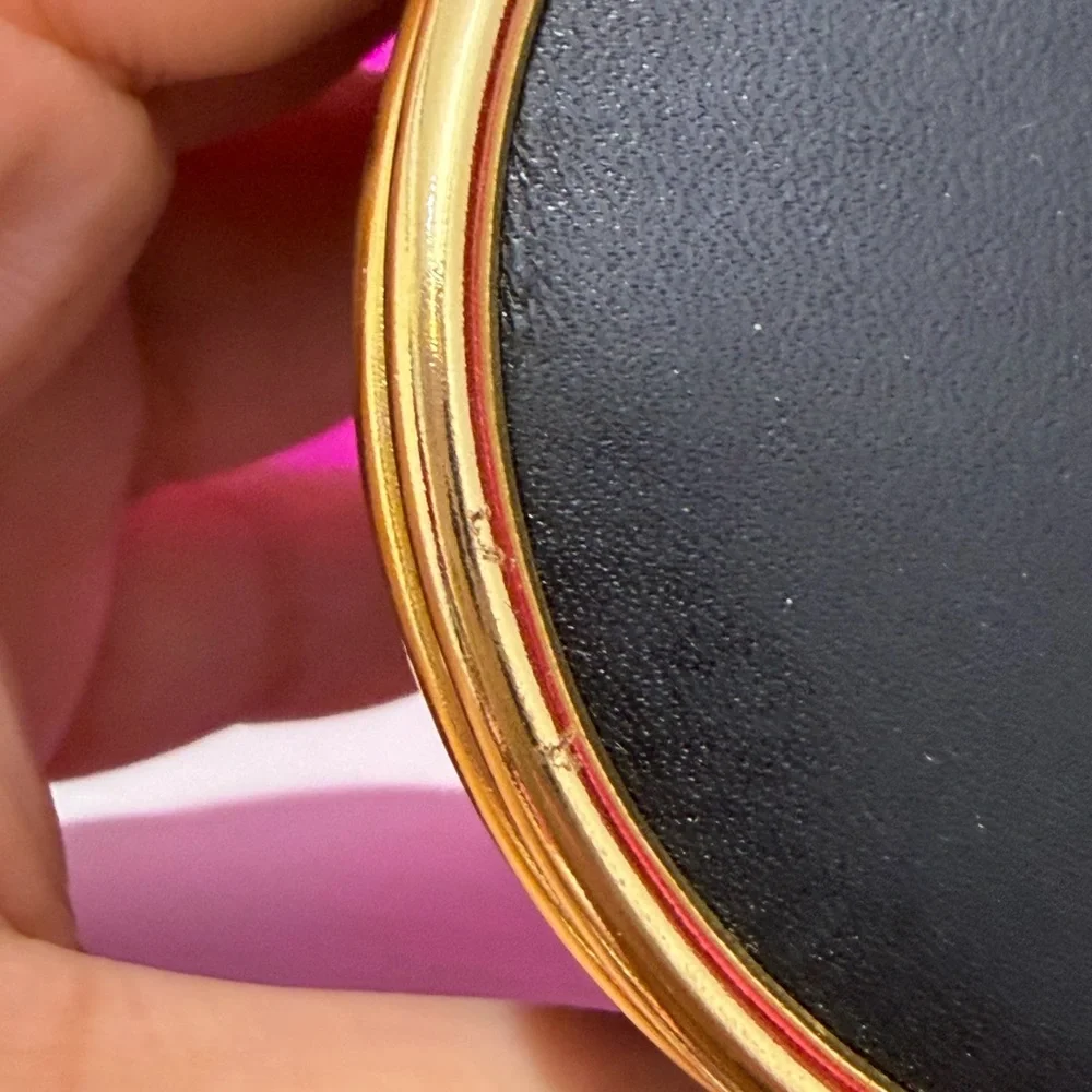 Valentino Garavani Black and Gold Coin Pouch - Picture 8 of 14